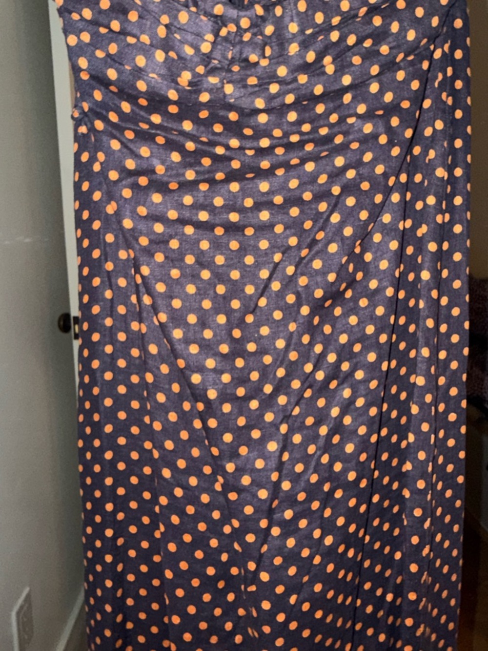 Faithfull the Brand the Strapless Polka Dot Maxi Dress in Brown - Picture 7 of 8